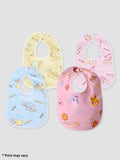 Kidbea Waterproof and Quick Dry Baby Bibs Soft Fabric Assorted Print Pack of 4