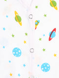 Kidbea Extra Soft Muslin Cotton Jhabla Cloth for Baby | Space, Sun, Star and Mickey Print | Print May Vary