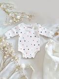 Kidbea Unisex Premium 100% Bamboo Ultra-Soft fabric Onesies with Dots Print - Butter Cream