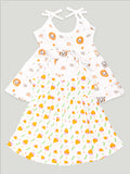 Extra Soft Muslin  Fabric Baby Girls Frock | Tiger and Cute Chick Print Pack of 2