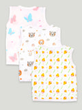 Extra Soft Muslin Cotton Jhabla Cloth for Baby | Butterfly, Tiger and Cute Chick Print | Print May Vary