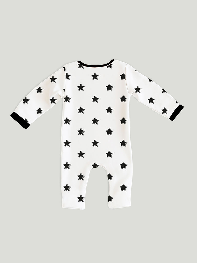 100% Organic Cotton Romper Pack – Leaf & Star Designs, Green & Black, Full Sleeves