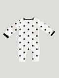 100% Organic Cotton Romper Pack – Leaf & Star Designs, Green & Black, Full Sleeves