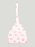 Kidbea 100% Organic cotton baby Onesies, Cap & Bibs | Hearts - Pink