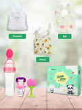 Kidbea Premium New Born Baby Girl Clothing with Feeding Gift Pack of 6 (Assorted)