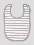 Kidbea 100% Organic cotton Kids' Bibs Pack of 4, Pink Heart, Elephant Blue and Grey Stripes Print