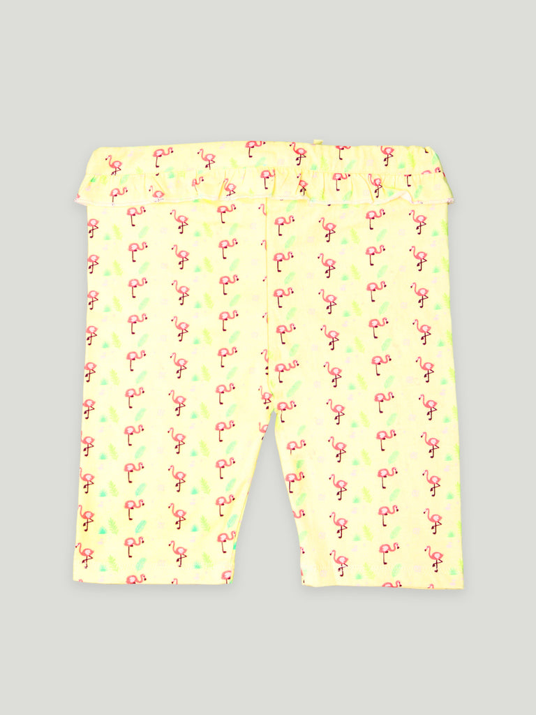 kidbea 100% Organic cotton girls frock | Flamingo Frock and Pant Pack of 2