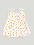 Kidbea Extra Soft Muslin  Fabric Baby Girls Frock | Space and Cute Chick Print Pack of 2