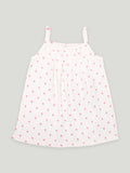 kidbea 100% Organic cotton girls frock | White Top, Heart Print and Flamingo Frock  of 3