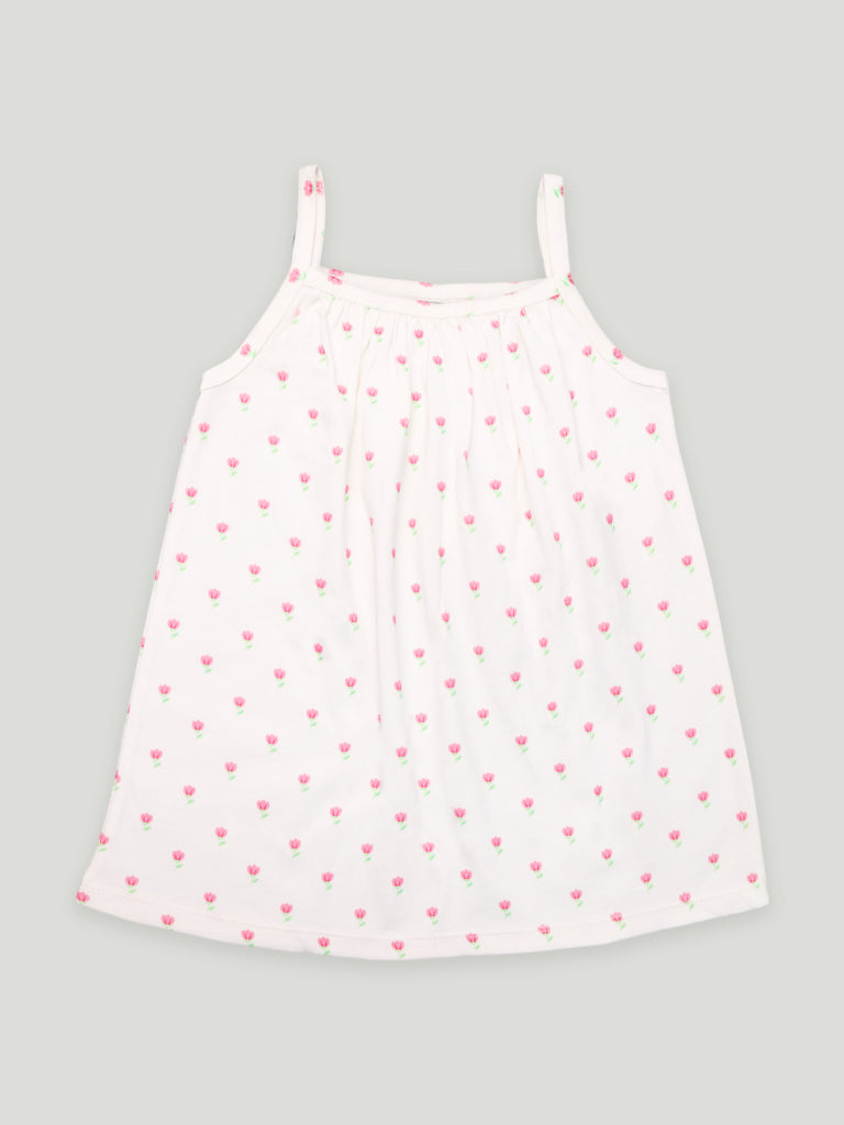 kidbea 100% Organic cotton girls frock | Pink Dots, Heart Pink Frock and White Top Pack of 3