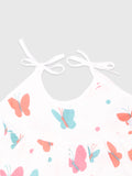 Extra Soft Muslin  Fabric Baby Girls Frock | Mickey and Butterfly Print Pack of 2