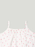 kidbea 100% Organic cotton girls frock | White Top, Heart and Flamingo, Heart and Dots Print Frock Pack of 4