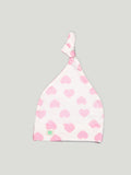 Kidbea 100% Organic cotton baby Onesies, Cap & Bibs | Hearts - Pink