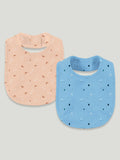 Premium 100% Bamboo Ultra- Soft fabric Baby Bibs - Blue & Orange