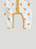 100% Organic cotton Pizza Print Romper/Bodysuit - Yellow