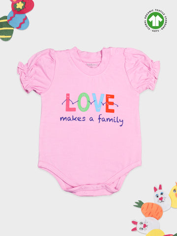 Bamboo Soft Fabric Onesie For Baby Girl | Love Makes A Family