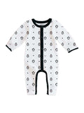 100% Organic cotton Penguin Print Romper/Bodysuit - Black