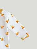 100% Organic cotton Pizza Print Romper/Bodysuit - Yellow