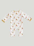 100% Organic cotton Giraffe Print Romper/Bodysuit - Brown