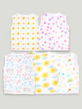 Extra Soft Muslin Cotton Jhabla Cloth for Baby | Cute Chick, Star, Rainbows, Mickey and Sun Print