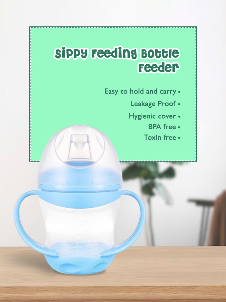 Kidbea Baby Sippy Cup Learning Sipper Feeding Bottle & Twin Handles - (160 ml)