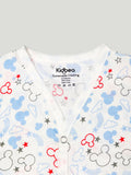 Kidbea Extra Soft Muslin Cotton Jhabla Cloth for Baby | Sun and Micky Print | Print May Vary