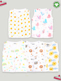 Extra Soft Muslin Cotton Jhabla Cloth for Baby | Cute Chick, Butterfly, Rainbows, Tiger and Sun Print | Print May Vary