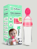 Kidbea Stainless Steel Infant Baby Feeding Bottle, Silicone Food and Fruit feeder BPA Free, Anti-Colic, Plastic-Free, 304 Grade Medium-Flow Combo of 3