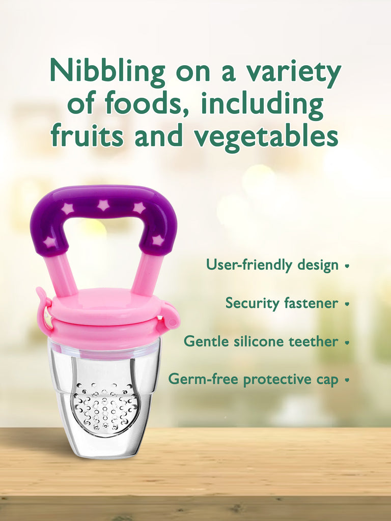 Kidbea Stainless Steel Infant Baby Feeding Bottle, Silicone Food and Fruit feeder BPA Free, Anti-Colic, Plastic-Free, 304 Grade Medium-Flow Combo of 3