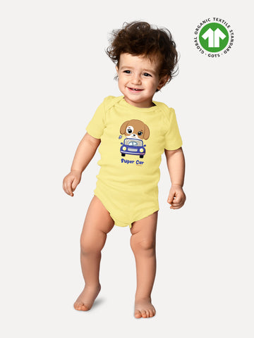 Bamboo Soft Fabric Onesie For Baby Boy and Girl | Super Car