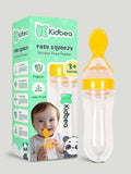 Kidbea Stainless Steel Infant Baby Feeding Bottle, Silicone Food and Fruit feeder BPA Free, Anti-Colic, Plastic-Free, 304 Grade Medium-Flow Combo of 3